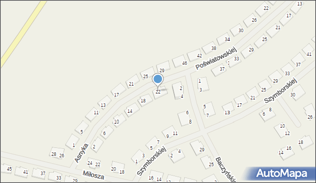 Rudno, Asnyka Adama, 22, mapa Rudno