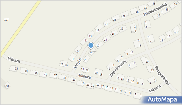 Rudno, Asnyka Adama, 6, mapa Rudno