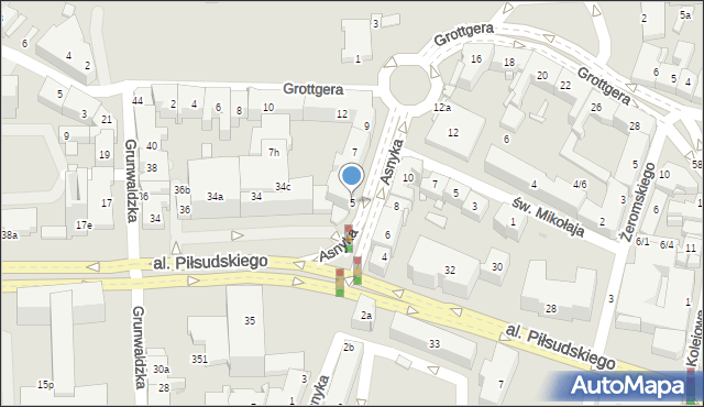 Rzeszów, Asnyka Adama, 5, mapa Rzeszów