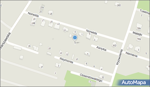 Serock, Asnyka Adama, 7, mapa Serock