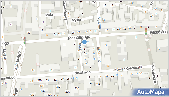 Siedlce, Asza Szaloma, 1, mapa Siedlce