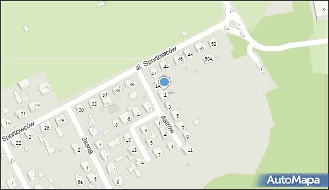 Siemianowice Śląskie, Astrów, 1, mapa Siemianowice Śląskie