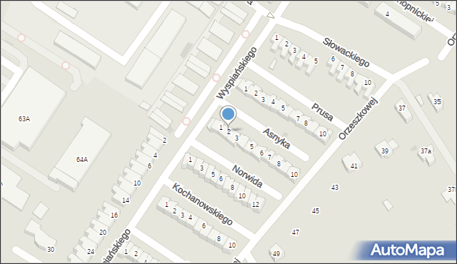 Sieradz, Asnyka Adama, 2, mapa Sieradz