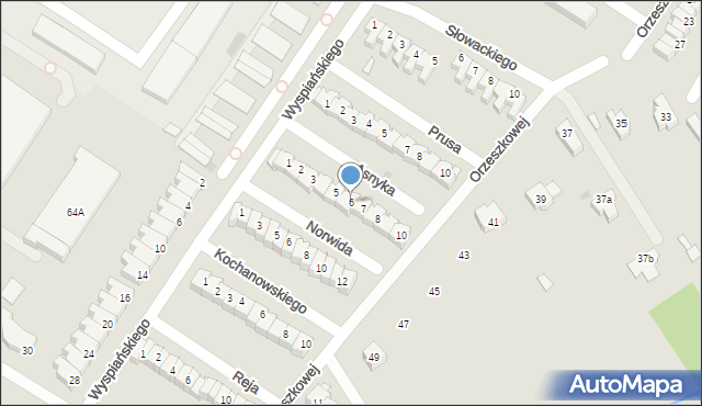 Sieradz, Asnyka Adama, 6, mapa Sieradz