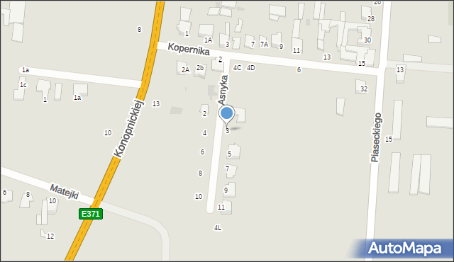 Skaryszew, Asnyka Adama, 3, mapa Skaryszew