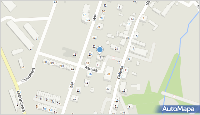 Skórcz, Asnyka Adama, 3, mapa Skórcz