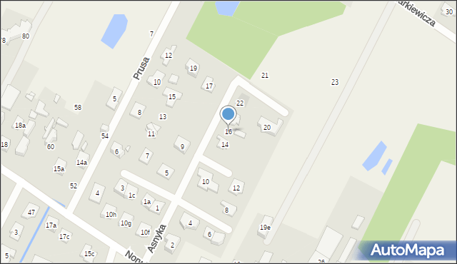 Słupno, Asnyka Adama, 16, mapa Słupno