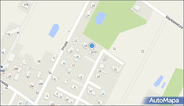 Słupno, Asnyka Adama, 17, mapa Słupno