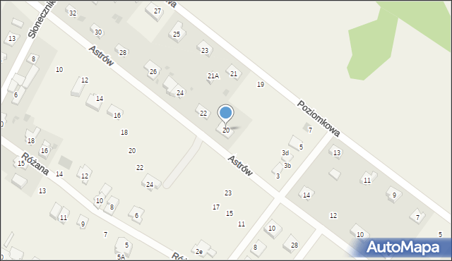 Stanowice, Astrów, 20, mapa Stanowice
