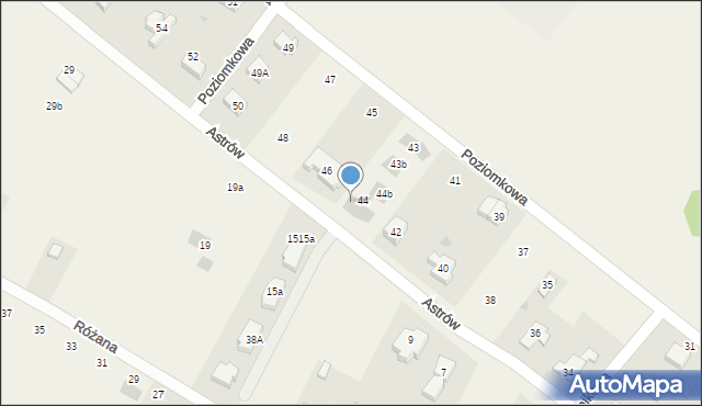 Stanowice, Astrów, 44a, mapa Stanowice