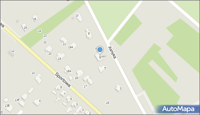 Strzelce Krajeńskie, Asnyka Adama, 6, mapa Strzelce Krajeńskie