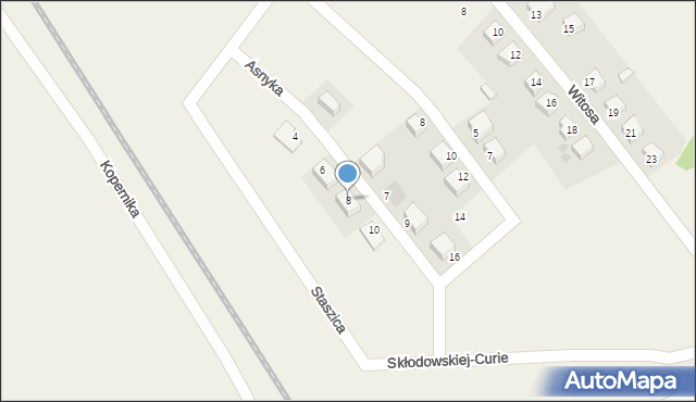 Stupsk, Asnyka Adama, 8, mapa Stupsk