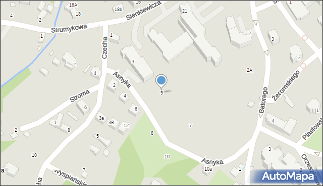 Świeradów-Zdrój, Asnyka Adama, 5, mapa Świeradów-Zdrój