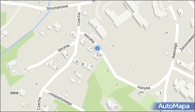 Świeradów-Zdrój, Asnyka Adama, 6, mapa Świeradów-Zdrój