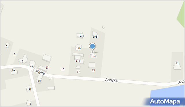 Szczaniec, Asnyka Adama, 19A, mapa Szczaniec
