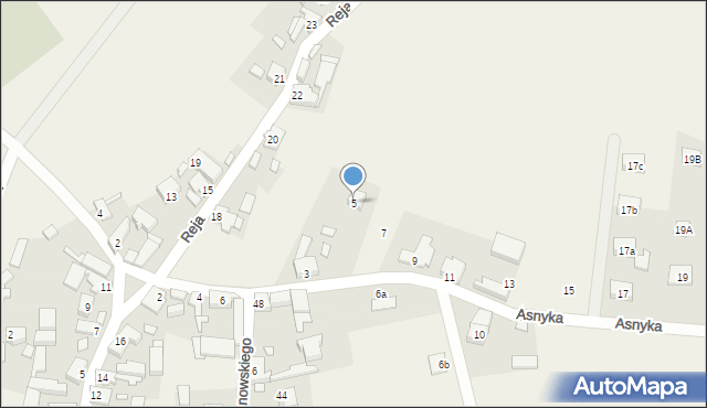 Szczaniec, Asnyka Adama, 5, mapa Szczaniec