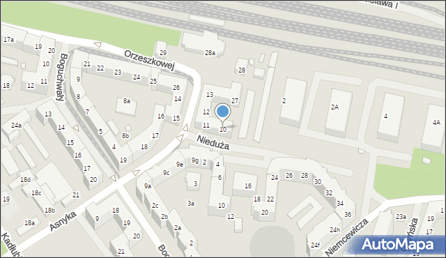 Szczecin, Asnyka Adama, 10, mapa Szczecina