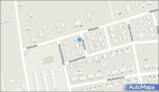 Szubin, Asnyka Adama, 3, mapa Szubin