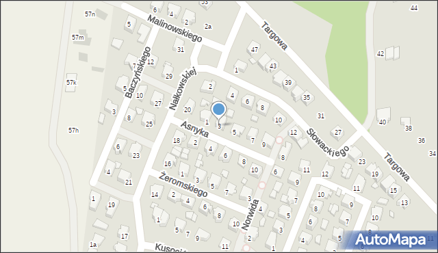 Tuliszków, Asnyka Adama, 3, mapa Tuliszków