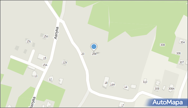 Tyczyn, Asnyka Adama, 20b, mapa Tyczyn