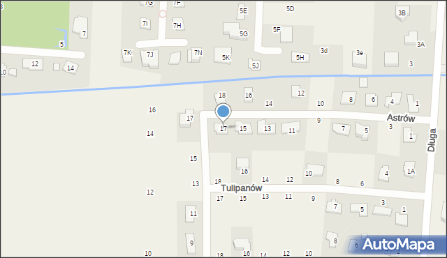 Ustanów, Astrów, 17, mapa Ustanów