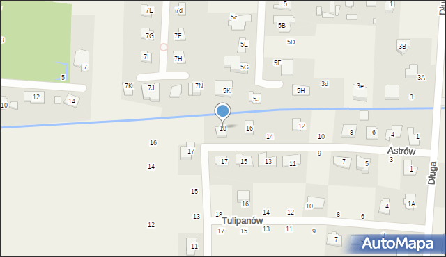 Ustanów, Astrów, 18, mapa Ustanów