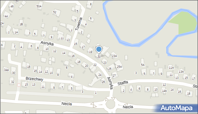 Wejherowo, Asnyka Adama, 21, mapa Wejherowo