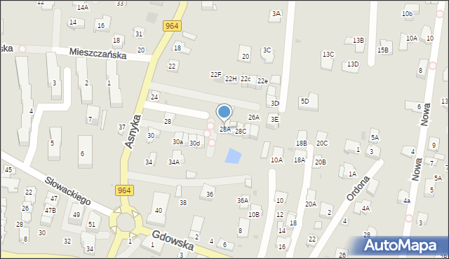 Wieliczka, Asnyka Adama, 28A, mapa Wieliczka
