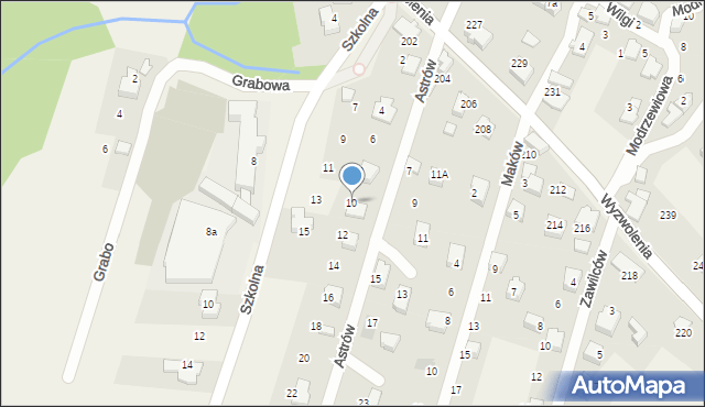 Wilkowice, Astrów, 10, mapa Wilkowice