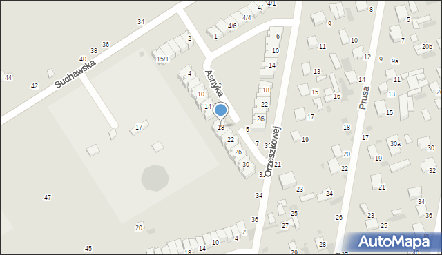 Włodawa, Asnyka Adama, 18, mapa Włodawa