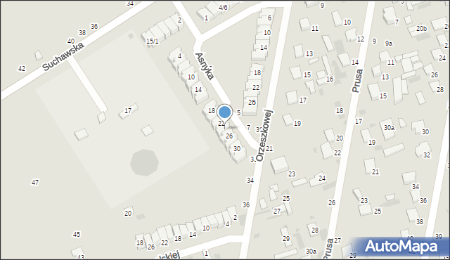 Włodawa, Asnyka Adama, 24, mapa Włodawa