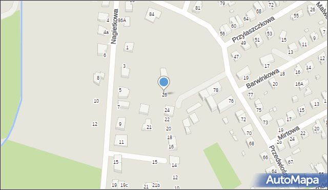 Wrocław, Astrowa, 26, mapa Wrocławia