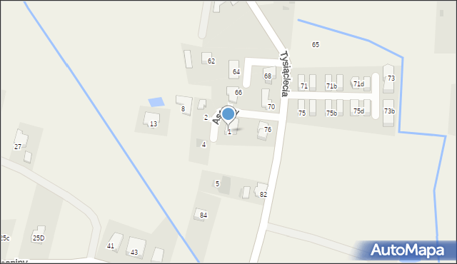 Wyry, Astrów, 1, mapa Wyry