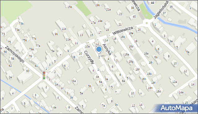 Zakopane, Asnyka Adama, 2, mapa Zakopanego