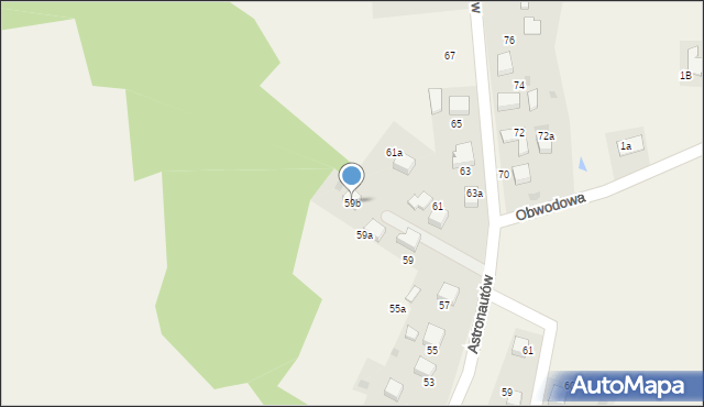 Żarki, Astronautów, 59b, mapa Żarki