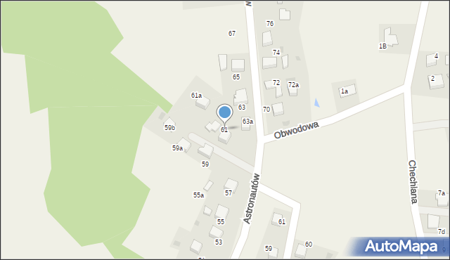 Żarki, Astronautów, 61, mapa Żarki