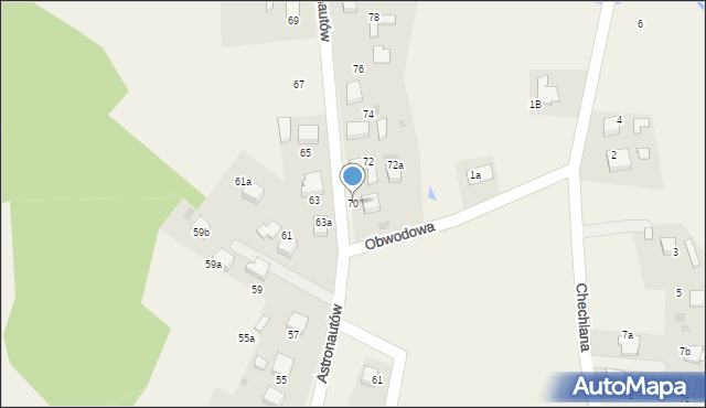 Żarki, Astronautów, 70, mapa Żarki