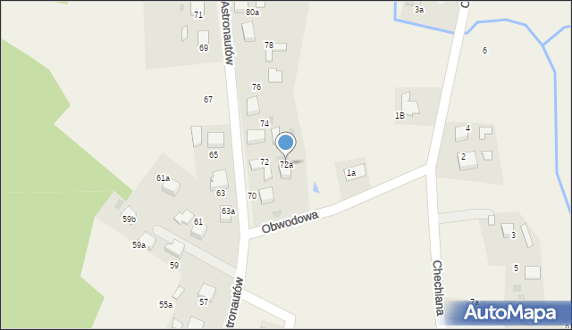 Żarki, Astronautów, 72a, mapa Żarki