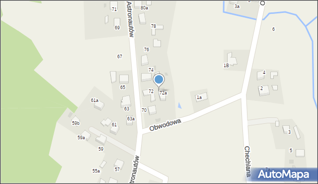 Żarki, Astronautów, 72B, mapa Żarki