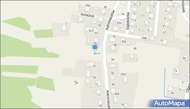 Żarki, Astronautów, 77, mapa Żarki