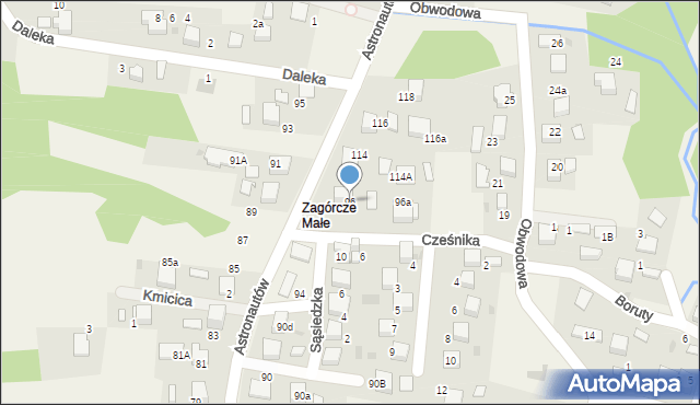 Żarki, Astronautów, 96, mapa Żarki