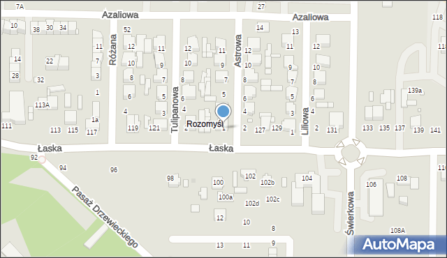 Zduńska Wola, Astrowa, 1, mapa Zduńska Wola