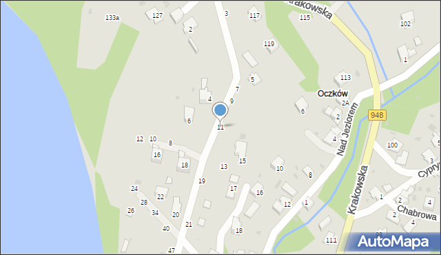 Żywiec, Astrów, 11, mapa Żywiec