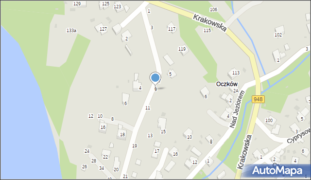 Żywiec, Astrów, 9, mapa Żywiec