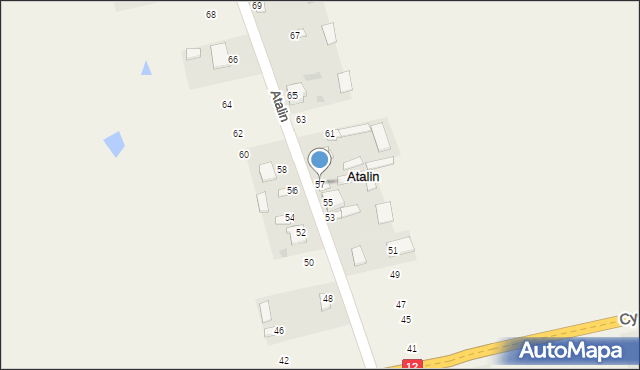 Atalin, Atalin, 57, mapa Atalin