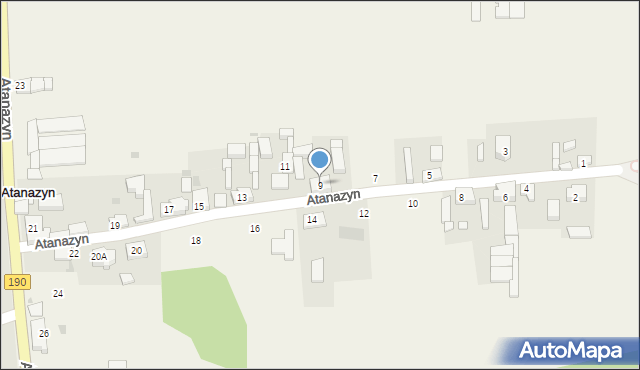 Atanazyn, Atanazyn, 9, mapa Atanazyn