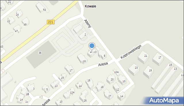 Kowale, Ateny, 6, mapa Kowale