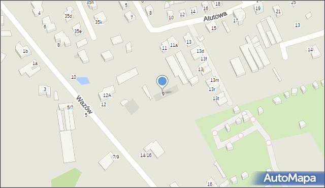 Łódź, Atutowa, 9, mapa Łodzi