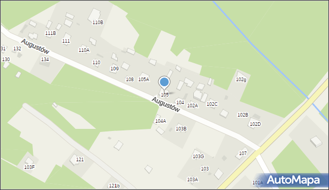Augustów, Augustów, 105, mapa Augustów