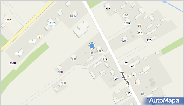 Augustów, Augustów, 98, mapa Augustów